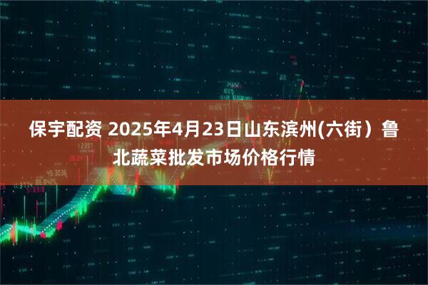 保宇配资 2025年4月23日山东滨州(六街）鲁北蔬菜批发市场价格行情